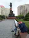 Max & Amy with Lenin statue in view