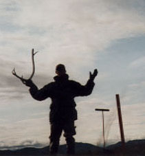 Javier with antlers