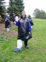 Janet is all bandaged and ready to go!  Complete with smile!