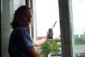 In order to get good reception, we had to hold the phone out of the window so the antenna could "see" the satellites.