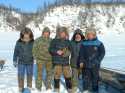 Fisherman on the Lena River, April 2004.